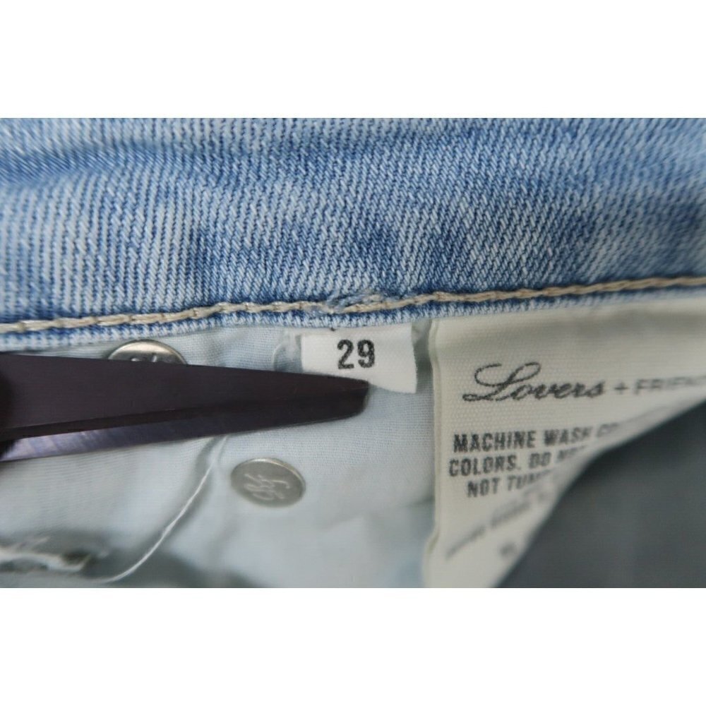 Lovers + Friends Logan Jeans Light Wash Distressed Destroyed Tapered Women's 29 - Picture 11 of 13